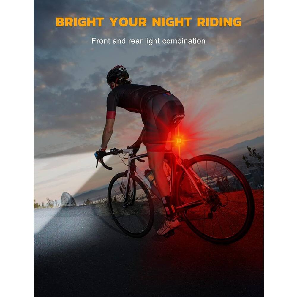 BRIGHT YOUR NIGHT RIDING  
Front and rear light combination