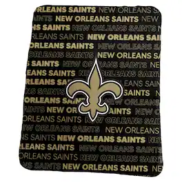 Logo Brands - New Orleans Saints 50" x 60" Classic Fleece Blanket - Multicolor