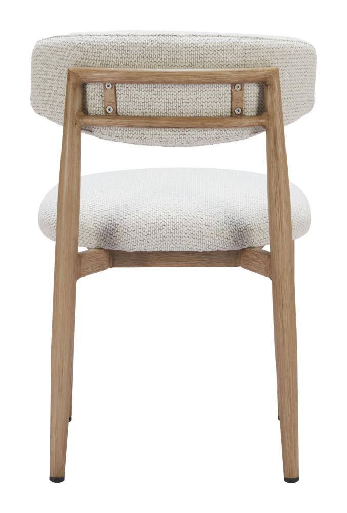 Back. Hivvago - Bege Dining Chair White - White.