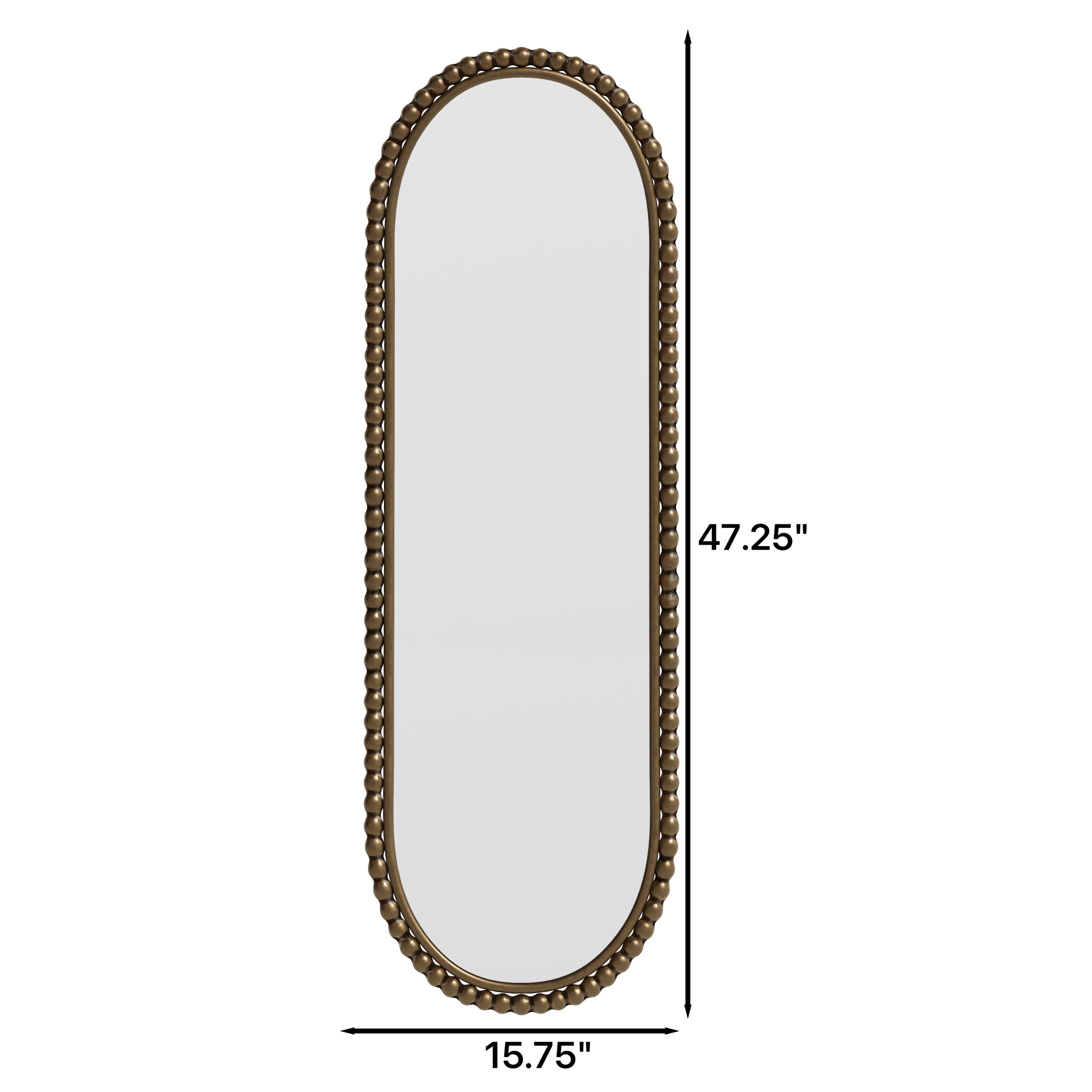 The dimensions of the mirror are:

- Height: 47.25"
- Width: 15.75"