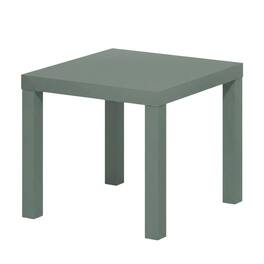 FurniFact - Square Side Table Set of 2 with Thick Tabletops and Finish - Sage Green