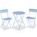 Front. Best Choice Products - Best Choice Products 3-Piece Small Bistro Set, Folding Patio Furniture Set of 2 Chairs and Table - Light Blue - Light Blue.