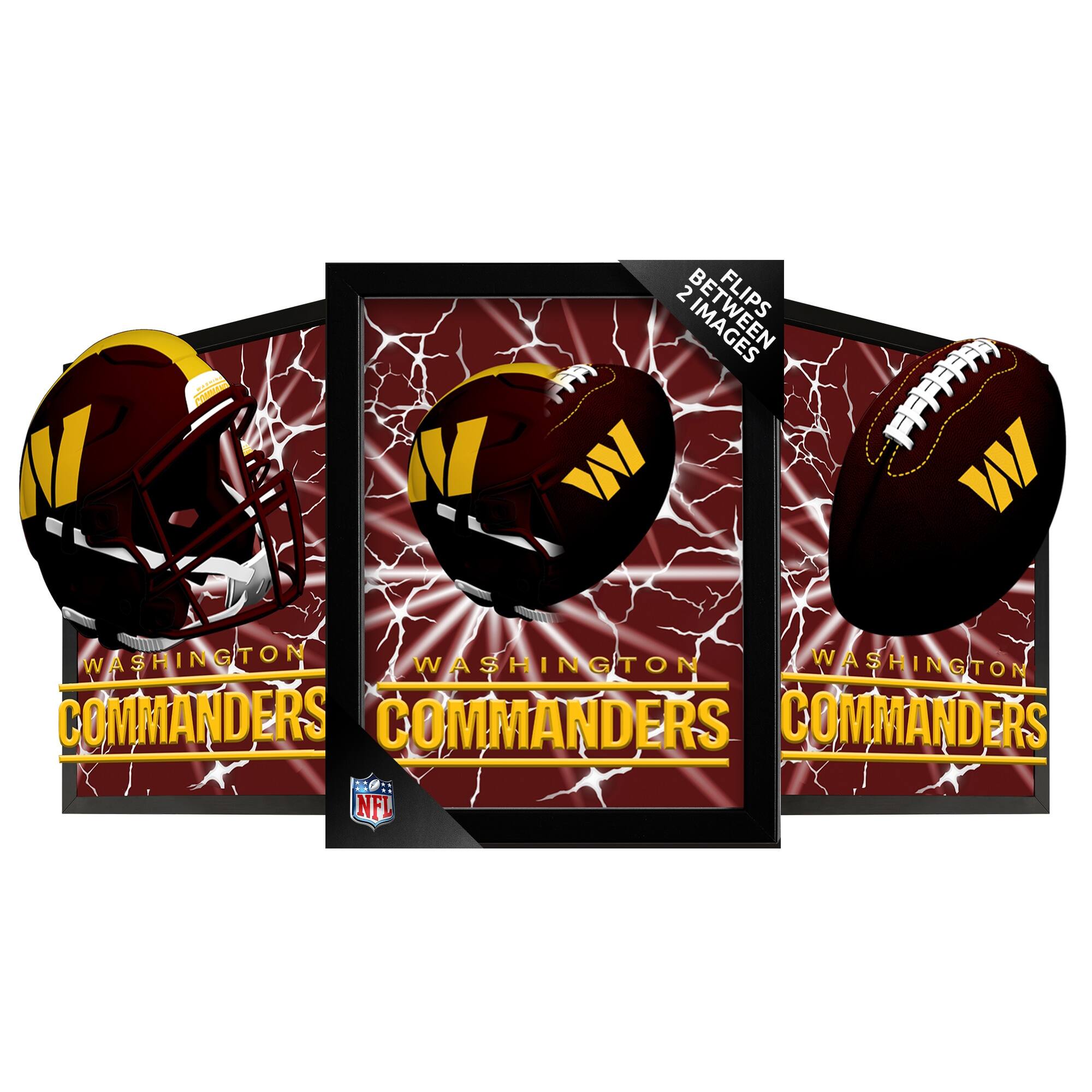 Washington Commanders 14" x 18" Framed 3D Lenticular Art