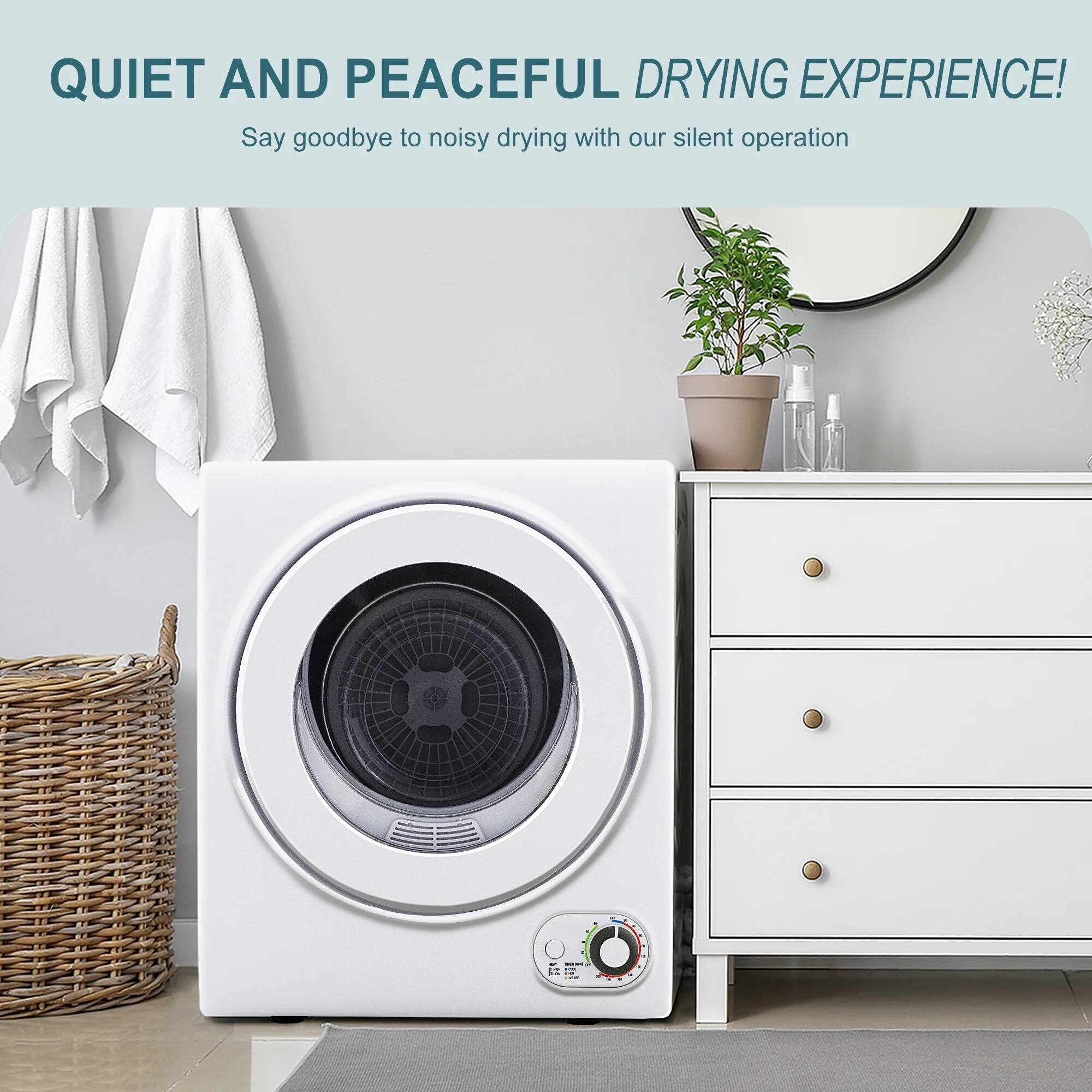 QUIET AND PEACEFUL DRYING EXPERIENCE!  
Say goodbye to noisy drying with our silent operation.