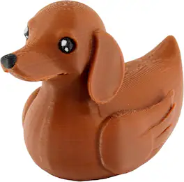 JuzToys - Dachshund Duck Figurine, 4x4 Ducking, Fun Car Dashboard Accessory, Unique Dog Figure Gifts, Ducks for Cars by PowerTRC - Brown