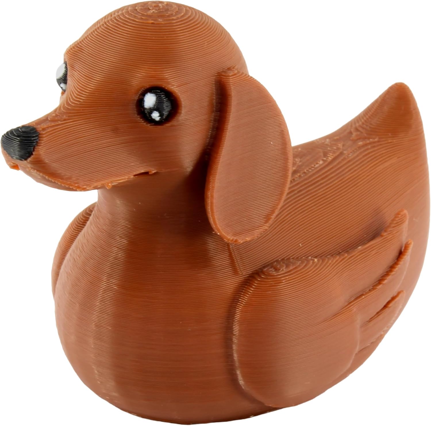 Front. JuzToys - Dachshund Duck Figurine, 4x4 Ducking, Fun Car Dashboard Accessory, Unique Dog Figure Gifts, Ducks for Cars by PowerTRC - Brown.