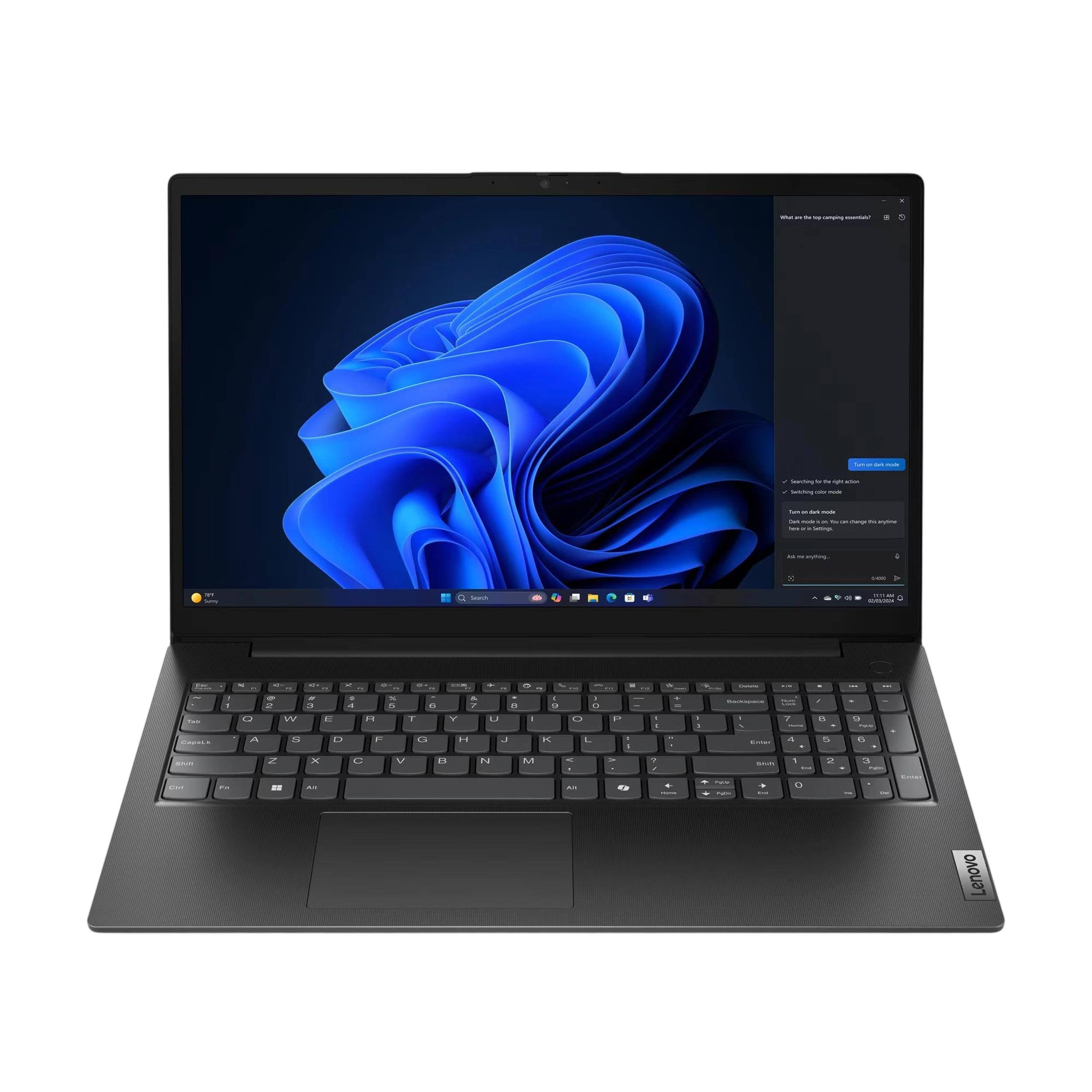 Alt View 3. Lenovo - Lenovo V15 15.6" FHD Laptop,Intel Core i5-13420H,16GB RAM,512GB SSD+1TB Dock Set,720p HD Camera,Win 11 Pro,Black - Black.