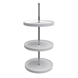 Rev-A-Shelf - 20'' Lazy Susan Full-Circle Polymer 3-Shelf, 6013-20-11-526 - White