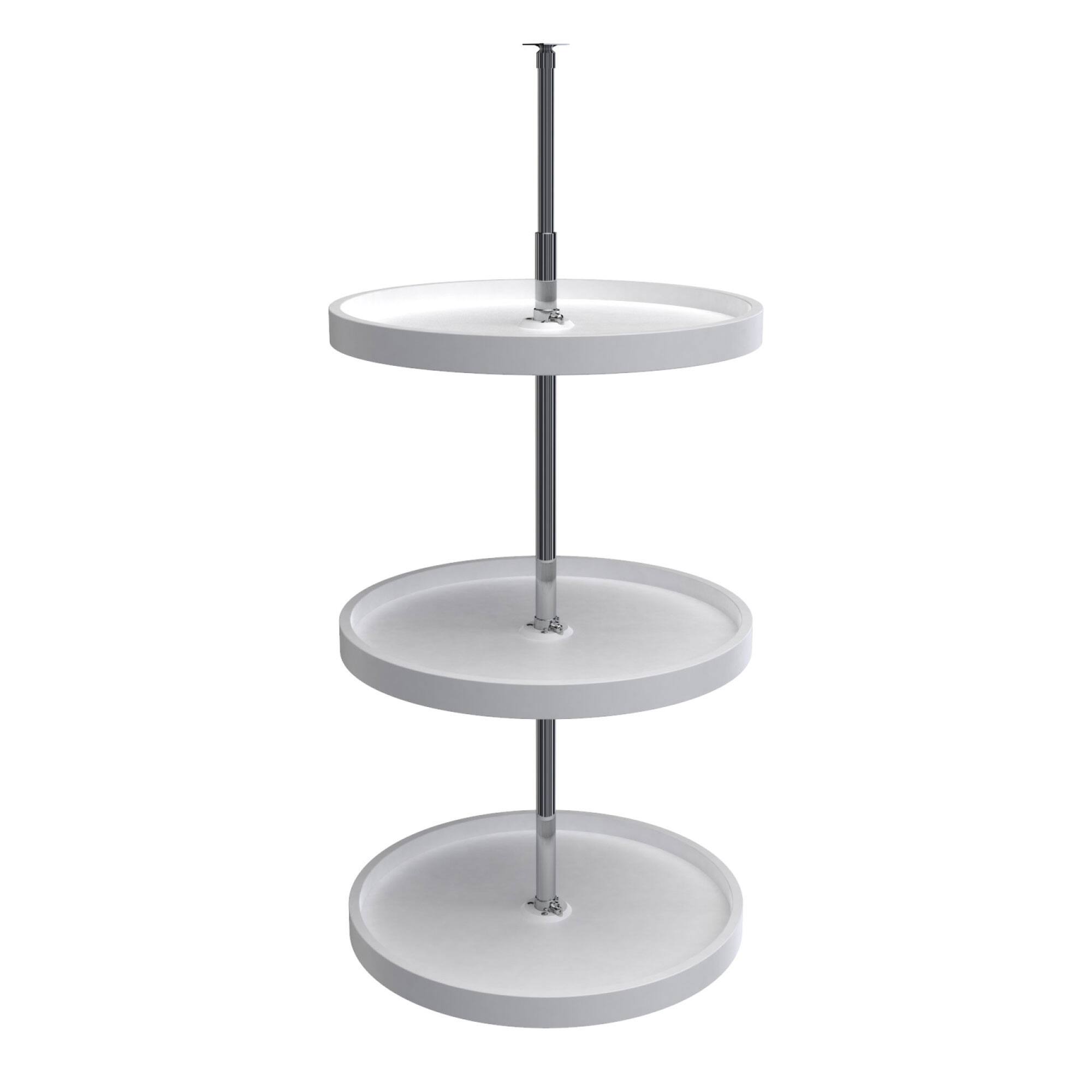 Front. Rev-A-Shelf - Rev-A-Shelf 20'' Lazy Susan Full-Circle Polymer 3-Shelf, White, 6013-20-11-526 - White.