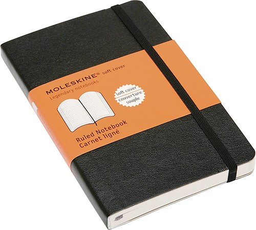 Angle View: Moleskine - Soft-Cover Ruled Pocket-Size Notebooks (3-Count) - Black