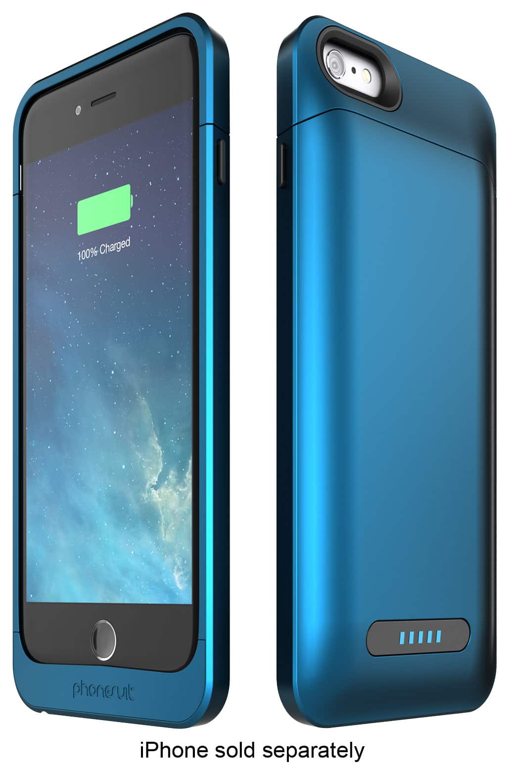 Front. PhoneSuit - Elite Pro External Battery Case for Apple® iPhone® 6 Plus and 6s Plus - Blue.
