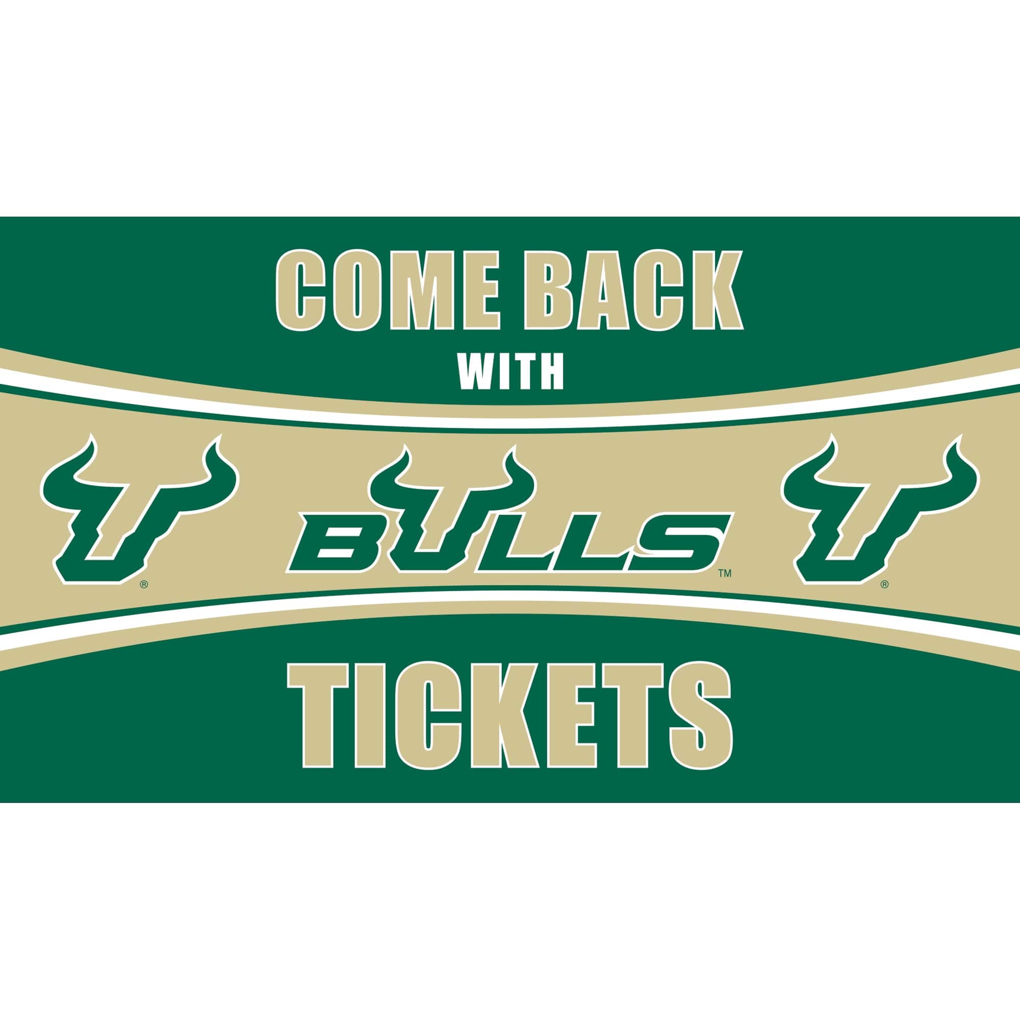 Evergreen Enterprises - South Florida Bulls 28" x 16" Come Back With Tickets Door Mat - Multicolor