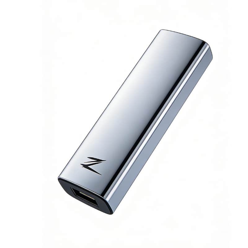 Netac - Z Slim 1TB Portable SSD USB-C USB 3.1 Gen 2 – Shock Resistant, Metal Case, Up to 550MB/s - Silver