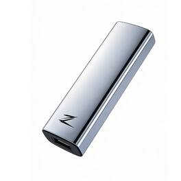 Netac - Z Slim 1TB Portable SSD USB-C USB 3.1 Gen 2 – Shock Resistant, Metal Case, Up to 550MB/s - Silver