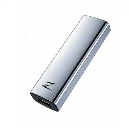 Front. Netac - Z Slim 1TB Portable SSD USB-C USB 3.1 Gen 2 – Shock Resistant, Metal Case, Up to 550MB/s - Silver.