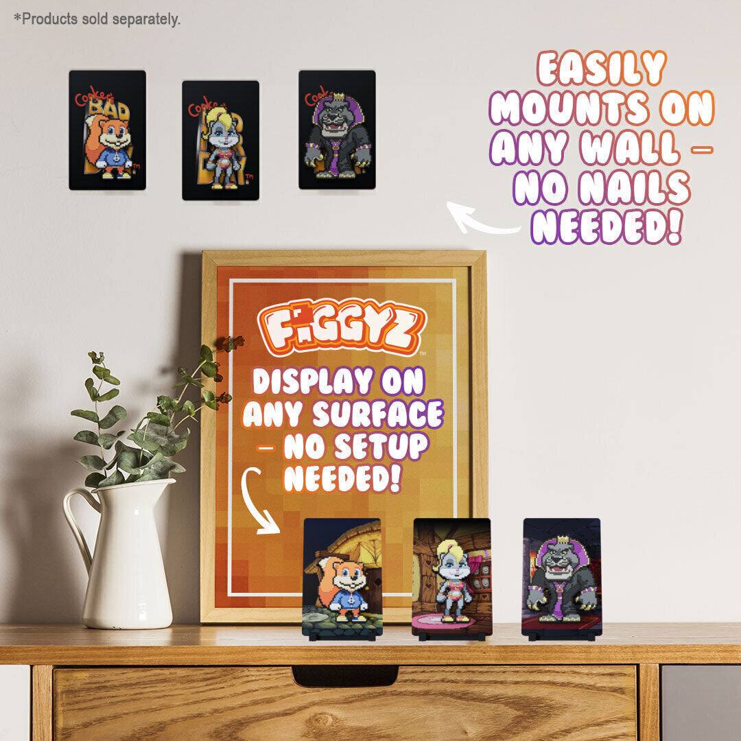 *Products sold separately.

EASILY MOUNTS ON ANY WALL - NO NAILS NEEDED!

DISPLAY ON ANY SURFACE - NO SETUP NEEDED!