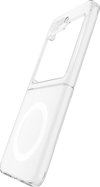 Front. BodyGuardz - BodyGuardz Durable , Snap On Protection Magnetic Case - Samsung Galaxy Z Flip6 - Clear.