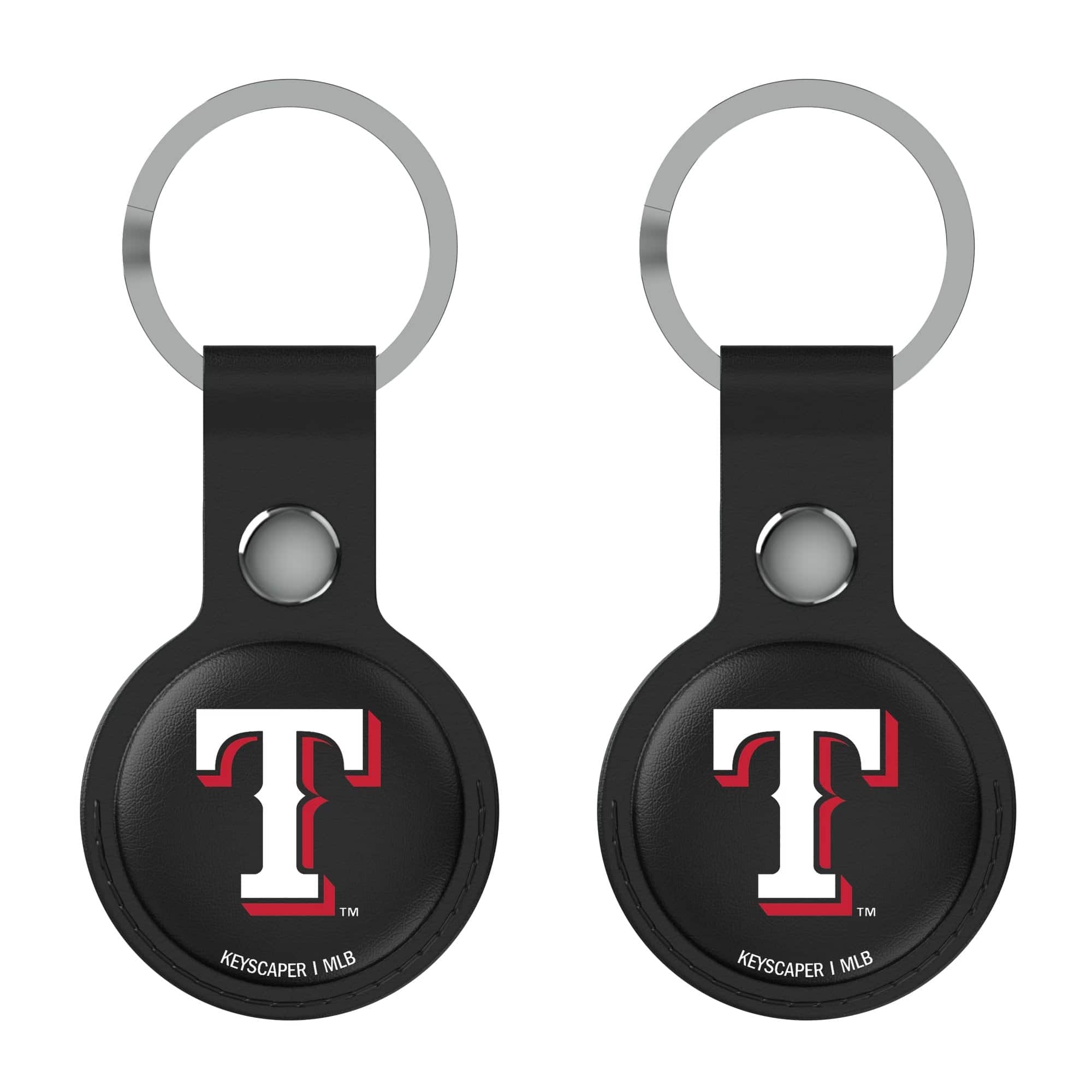 Keyscaper - Texas Rangers Two-Pack AirTag Holders - No Size - Black