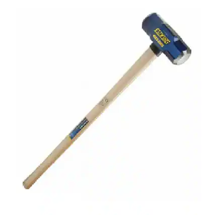 Front. Estwing - Estwing 12 Pound Head Hard Face Stake Sledge Hammer with 36 Inch Hickory Handle - Blue.