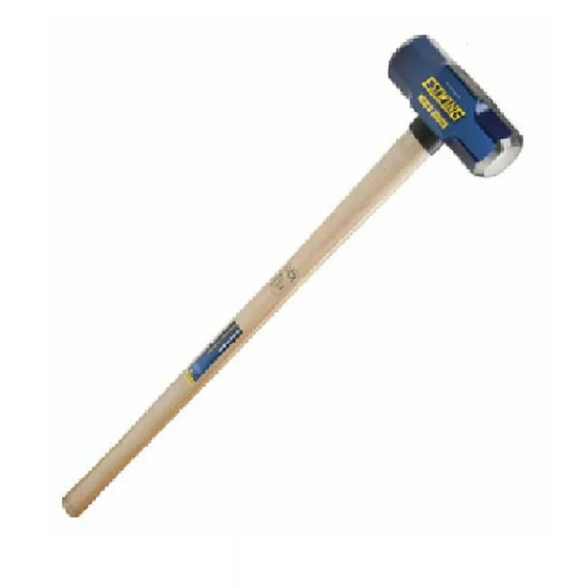 Front. Estwing - Estwing 12 Pound Head Hard Face Stake Sledge Hammer with 36 Inch Hickory Handle - Blue.