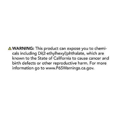WARNING: This product can expose you to chemicals including Di(2-ethylhexyl)phthalate, which are known to the State of California to cause cancer and birth defects or other reproductive harm. For more information go to www.P65Warnings.ca.gov.