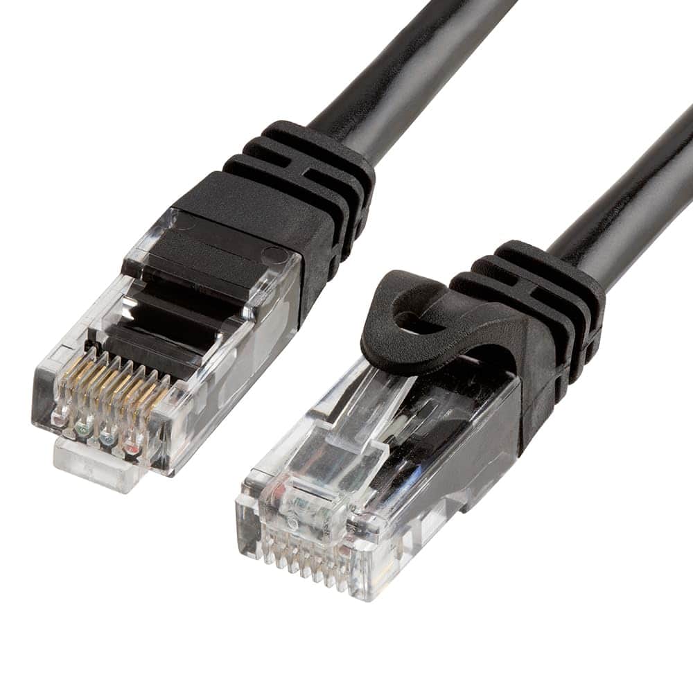 Cmple.com - Cmple - Cat 6 Ethernet Cable 25 ft, Cat6 Patch Cables 10Gbps Network Lan Cord, 550MHz, RJ45 Connectors - Black