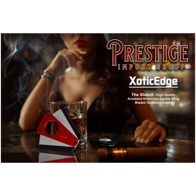 PRESTIGE IMPORT GROUP  
XoticEdge  
The XhaleX - High Quality Anodized Aluminum Double Wing Bladed Guillotine Cutter