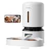 PETLIBRO - Granary WiFi Stanless Steel Dual Food Tray 5L Automatic Dog and Cat Feeder with Camera Monitoring - White