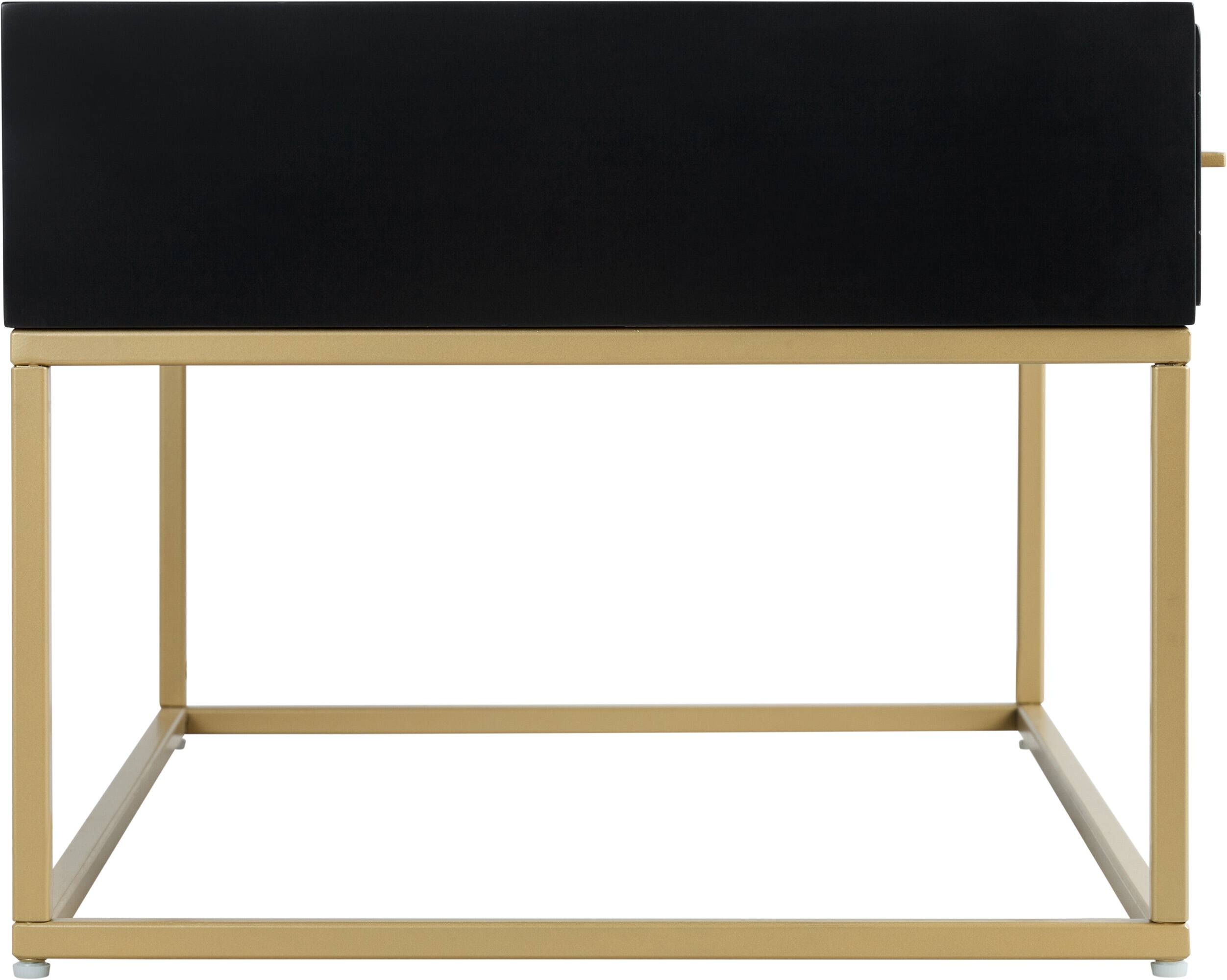 Alt View 3. Tommy Hilfiger - Tommy Hilfiger Ellias Coffee Table, Black and Gold - Black and Gold.