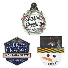 Jardine - Montana State Bobcats Ornament Bundle - White