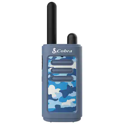 Front. Cobra - HE150 B - Kid Friendly Walkie Talkies - 16-Mile Range, 2 Channels Two-Way Radio Set, Blue (2-Pack) - Blue.