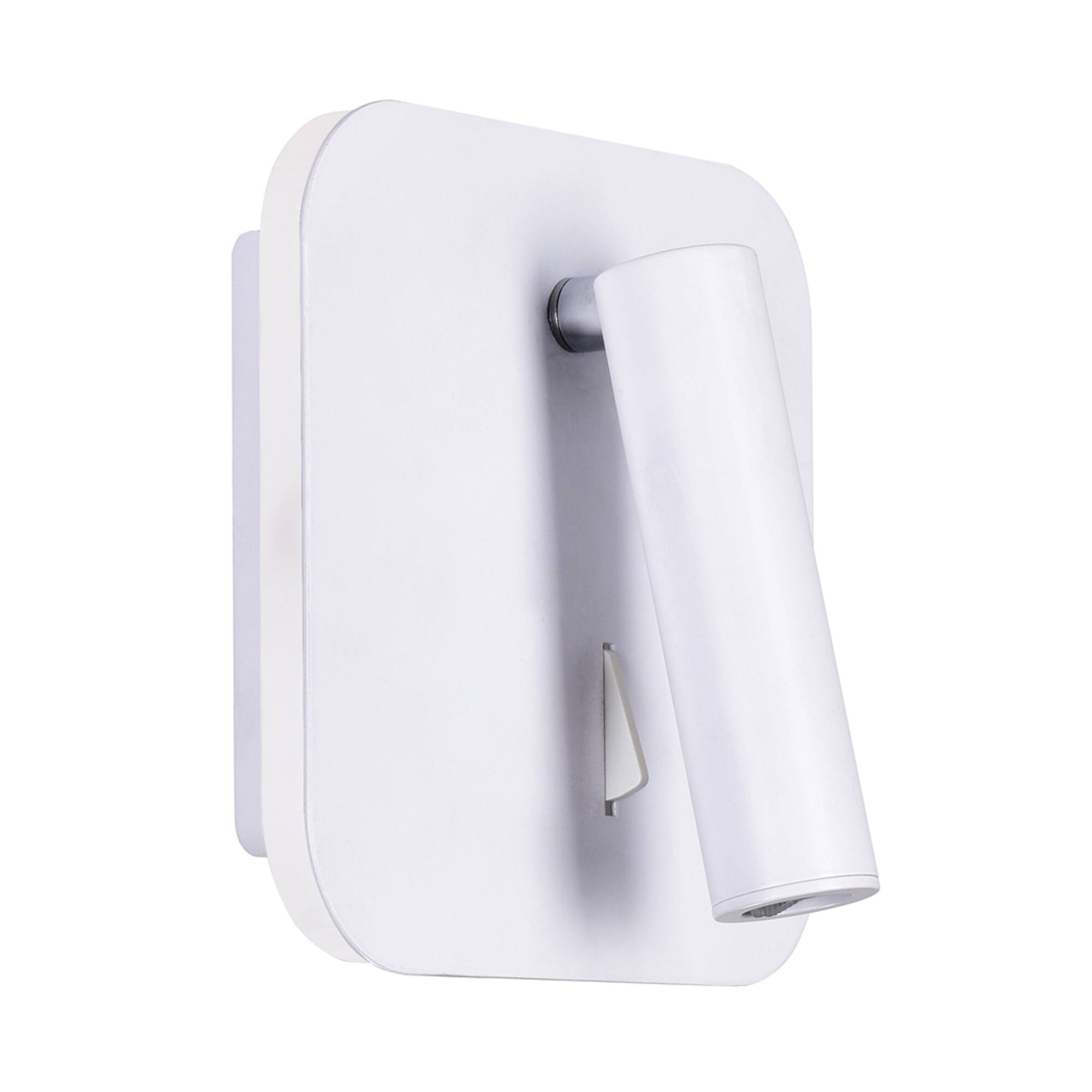 Alt View 1. CWI Lighting - Private I LED Sconce With Matte White Finish - Matte White.