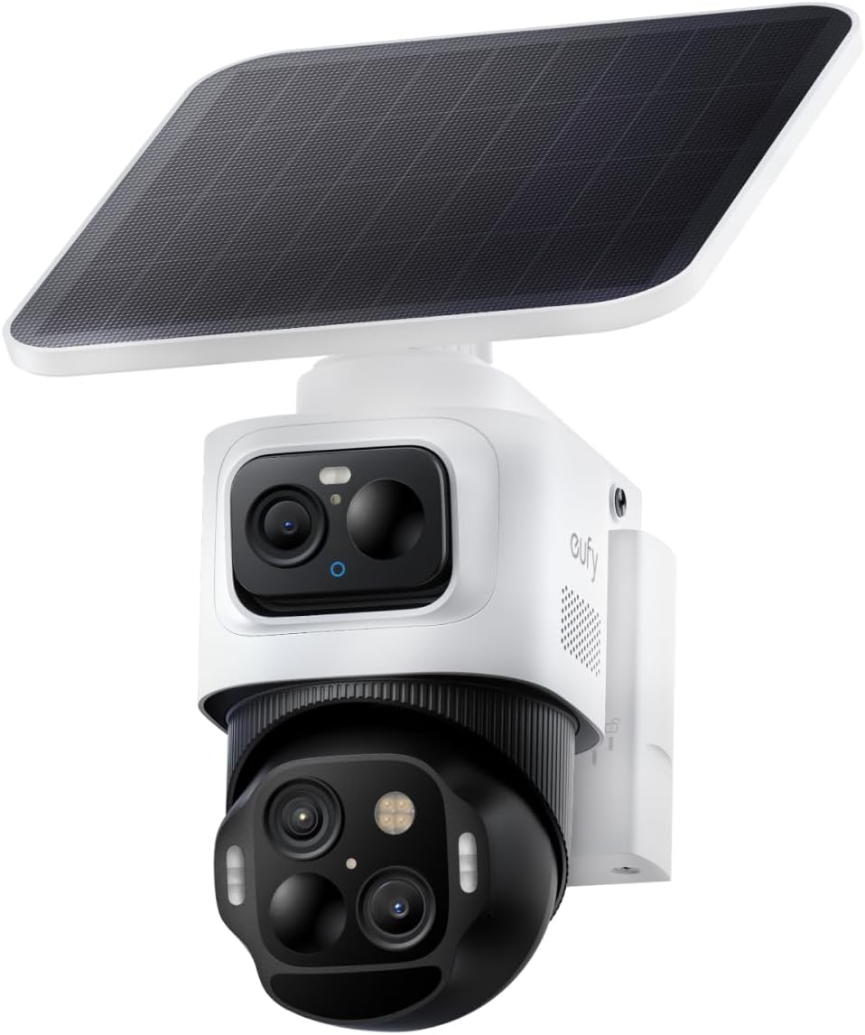 Alt View 1. eufy - eufyCam S4 4-Cam Kit & Smart Display E10,4K Solar Camera Wireless Outdoor 360° View AI Recognition 8X Zoom 0 Monthly Fee - White.