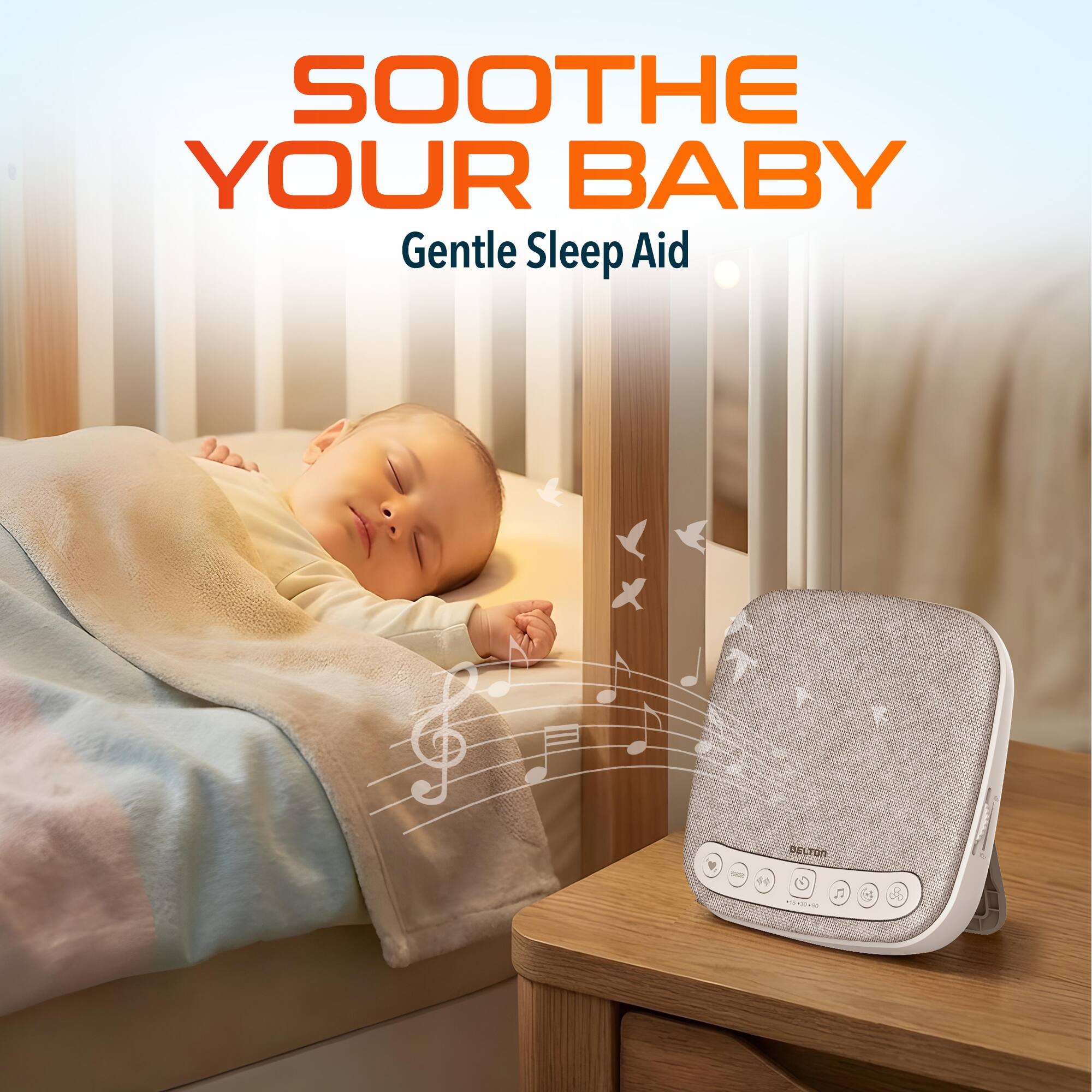 SOOTHE YOUR BABY  
Gentle Sleep Aid  

DELTON