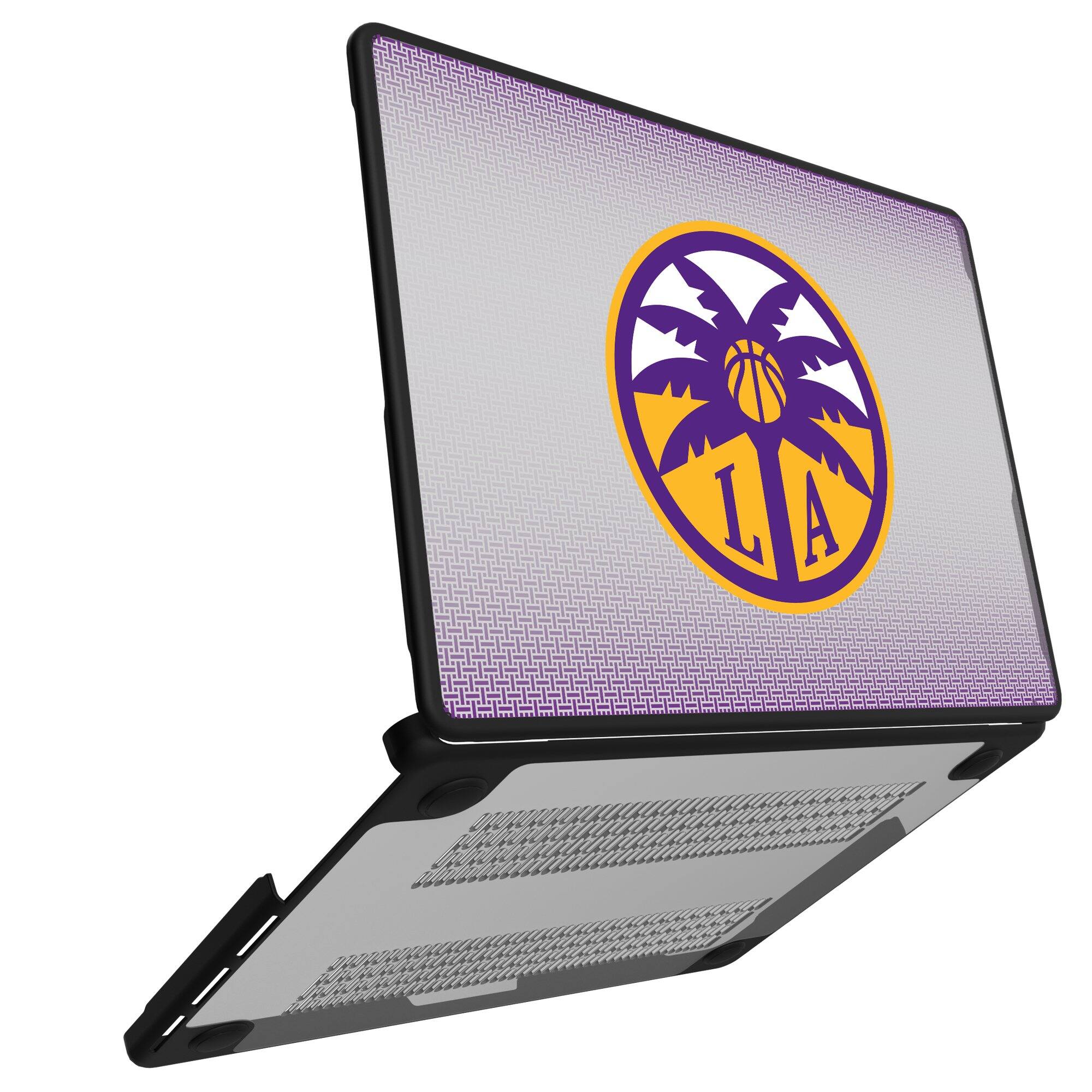 Alt View 1. Keyscaper - Los Angeles Sparks Linen MacBook Case - Multicolor.