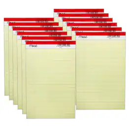 Mead - Junior Legal Pad, 5" x 8", 50 Sheets Per Pad, 12 Pads