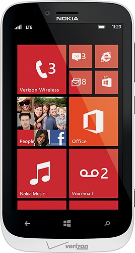  Nokia - Lumia 822 4G LTE Mobile Phone - White (Verizon Wireless)
