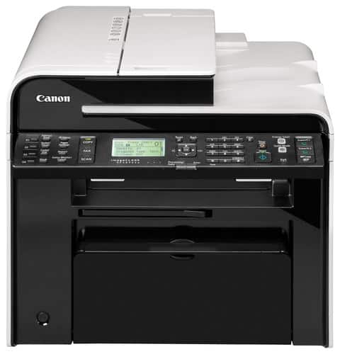 Front. Canon - imageCLASS MF4890dw Network-Ready Wireless Black-and-White All-In-One Printer - Black/Gray.