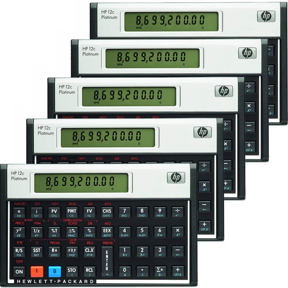 HP - 12C Platinum Financial Calculator HEWF2231AA -  5 Count