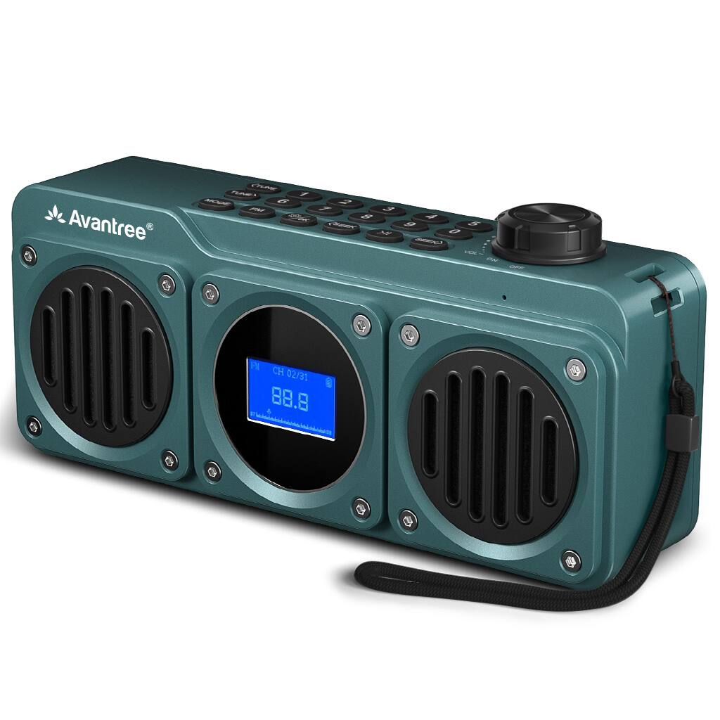 Avantree - Boombyte - Portable Digital FM Radio with Bluetooth Speaker, Superb Sound, Metal Finish