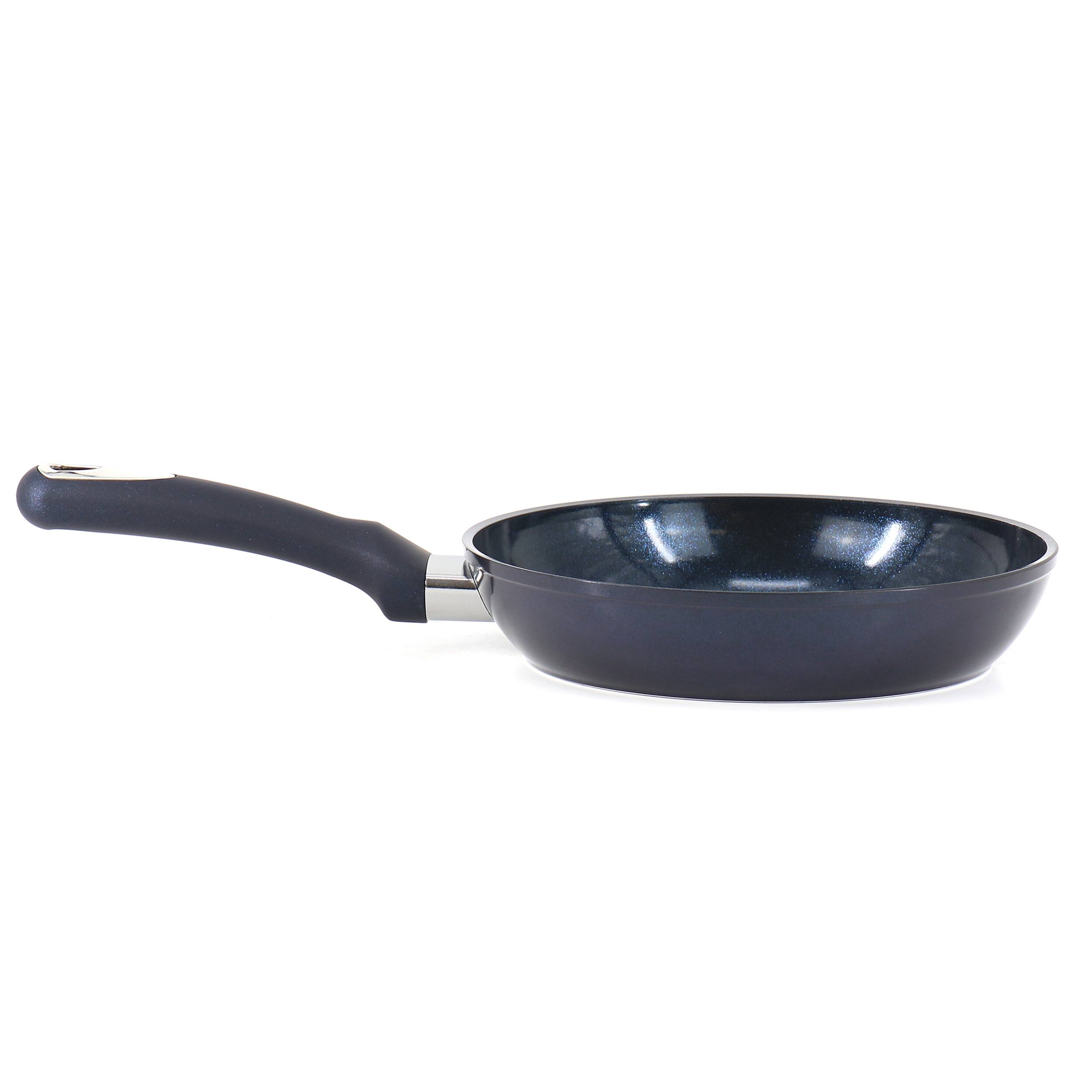 Alt View 1. Oster - Oster Hawke 9.5 Inch Ceramic Nonstick Aluminum Frying Pan in Dark Blue - Blue.