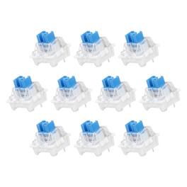 Unique Bargains - 10pcs Keyboard Switches (3-Pin 50gf) Dustproof Pre-Lubed Tactile Linear Switch Replacement for MX Mechanical Keyboard - Light Blue