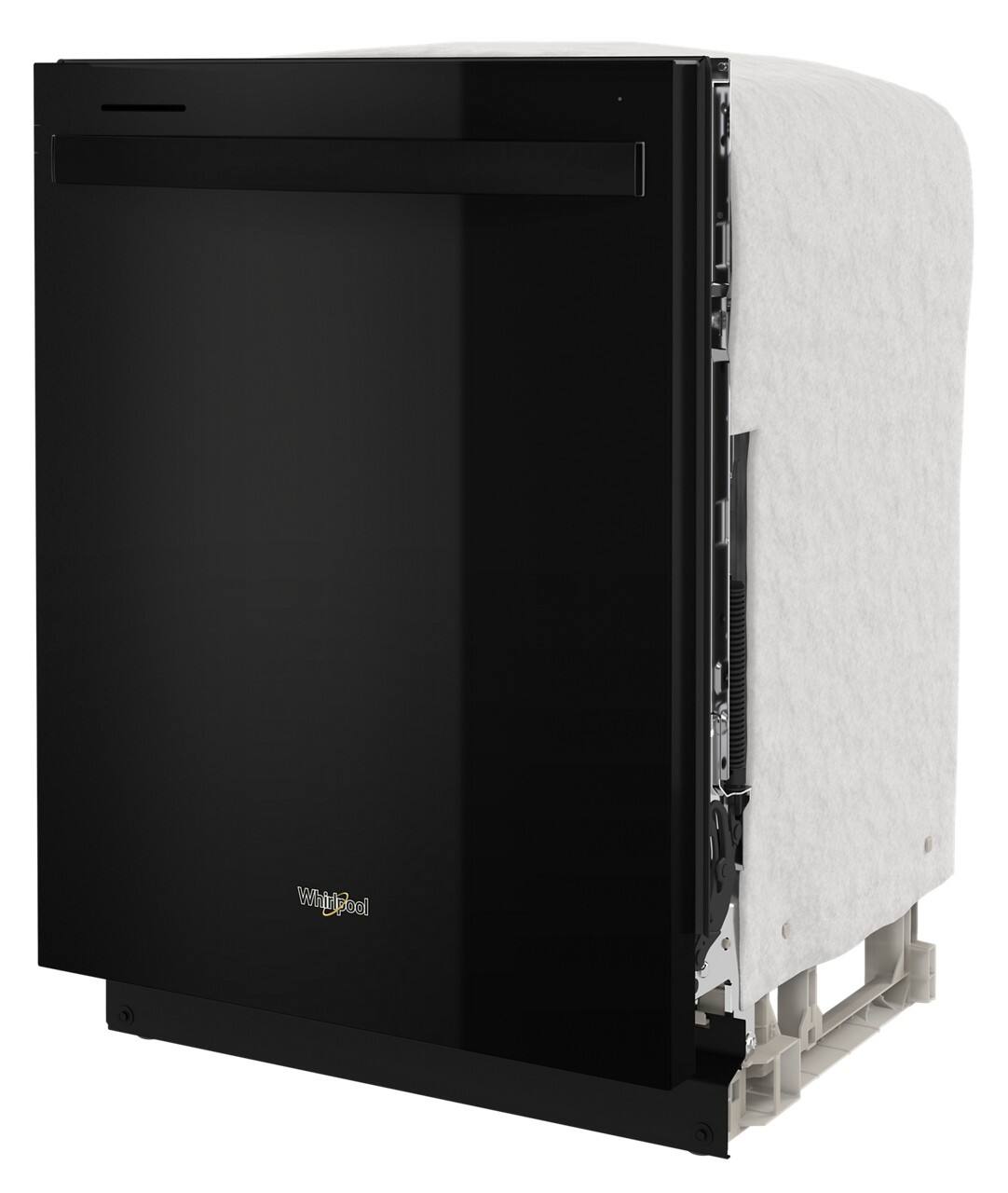 Left. Whirlpool - 24" Top Control Built-In Stainless Steel Tub Dishwasher with Large Capacity Tall Top Rack and 50 dBA - Black.