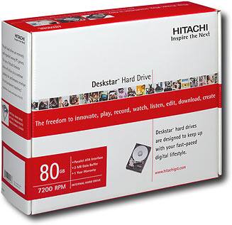 Angle Standard. Hitachi - 80.0GB Internal Hard Drive.