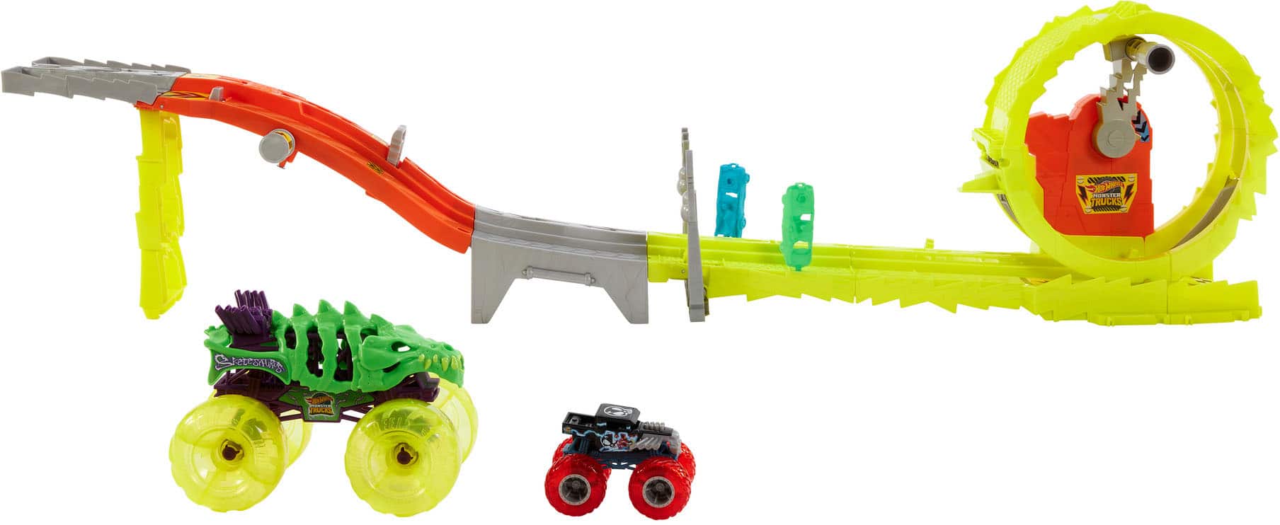 Hot Wheels - Monster Trucks Charge & Chase Challenge Playset