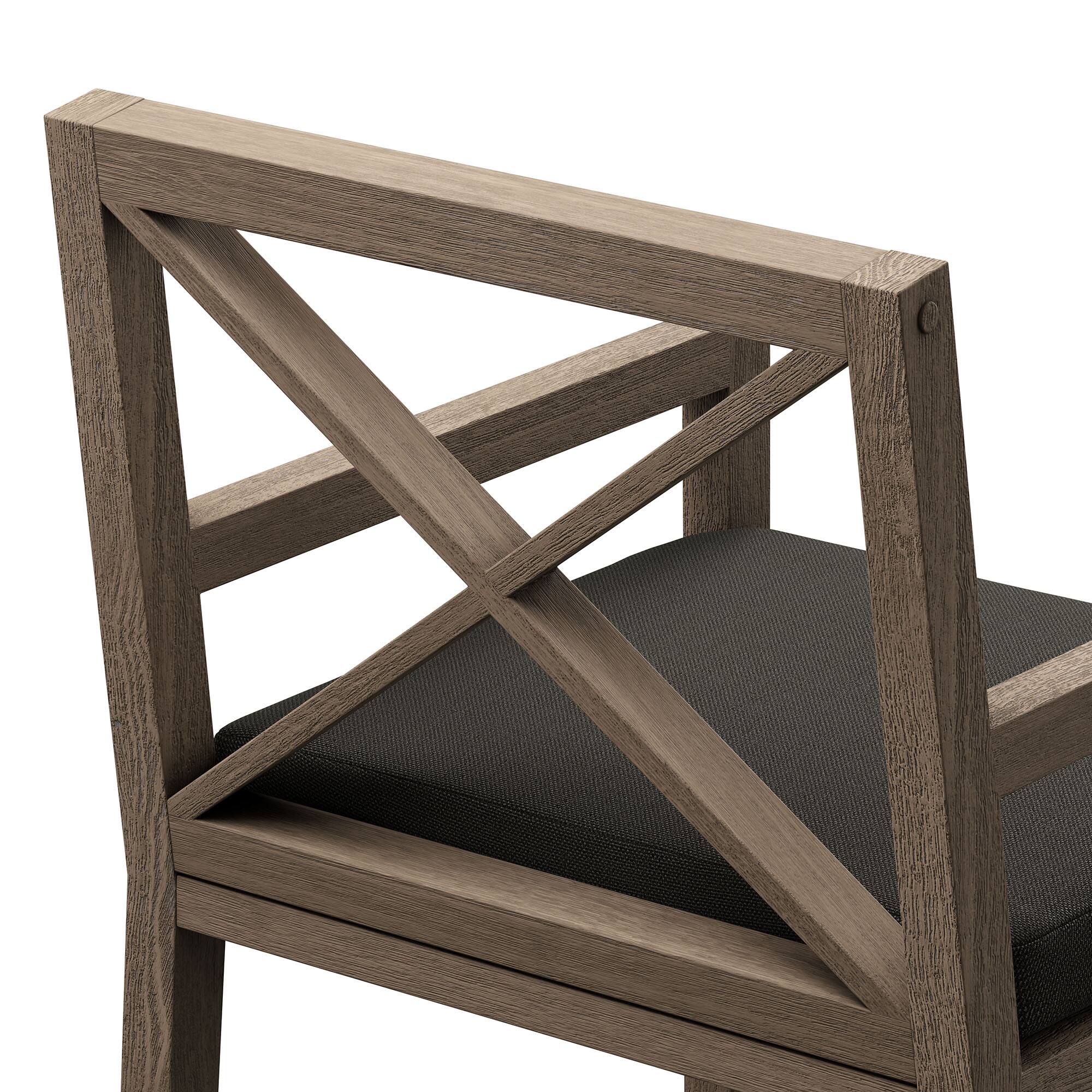 Alt View 5. Modway - Northlake Outdoor Teak Dining Armchair by Modway - Weathered Gray Flint.