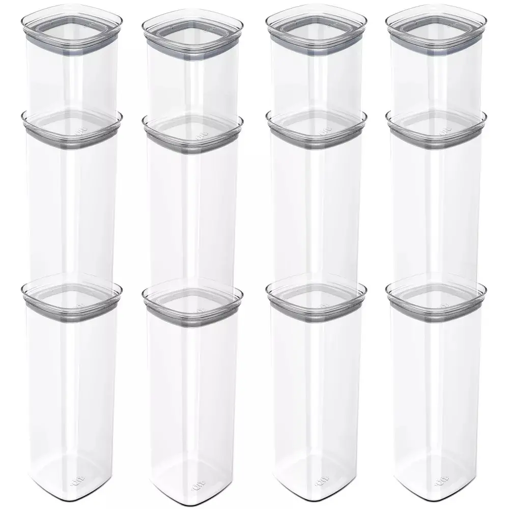 Alt View 7. OU - OU Airtight Food Storage Container 24pc (set of 12) Leak Proof Plastic Storage Container - Clear.