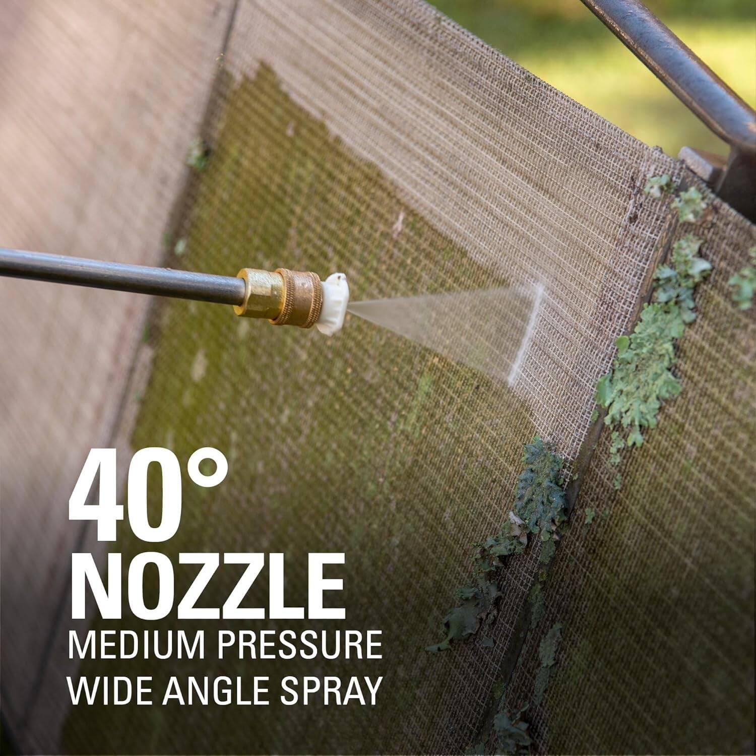 40° NOZZLE  
MEDIUM PRESSURE  
WIDE ANGLE SPRAY