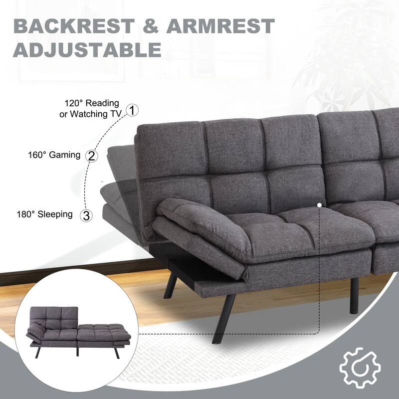 BACKREST & ARMREST ADJUSTABLE

120° Reading or Watching TV  
160° Gaming  
180° Sleeping