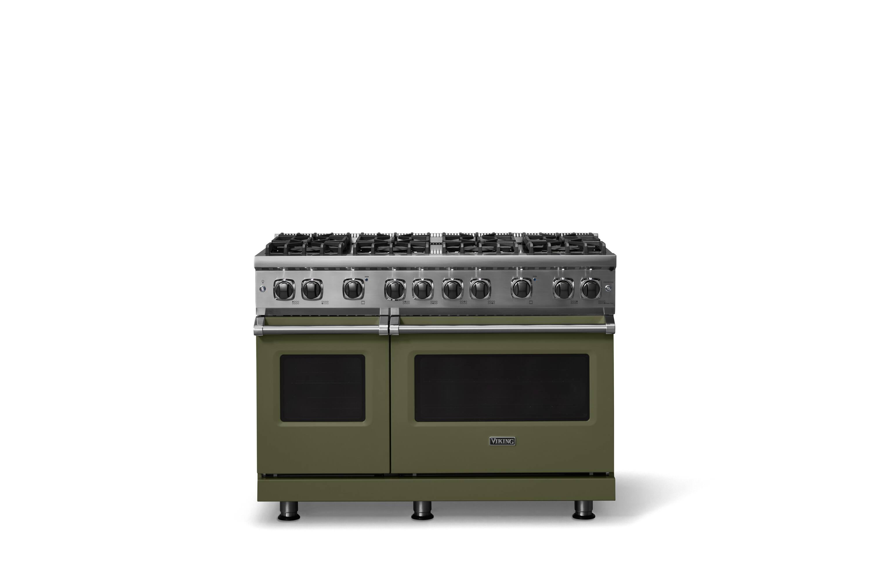 Alt View 1. Viking - 6.1 Cu. Ft. Professional 5 Series Freestanding Double Oven Gas Convection 8 Burner Range - Martini.